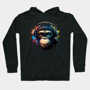 Colorful DJ Chimpanzee Hoodie